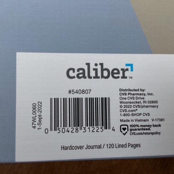 Caliber Hard Cover Take/Note Journal 120 Lined Pages New 7” x 5.25” - Picture 5 of 5